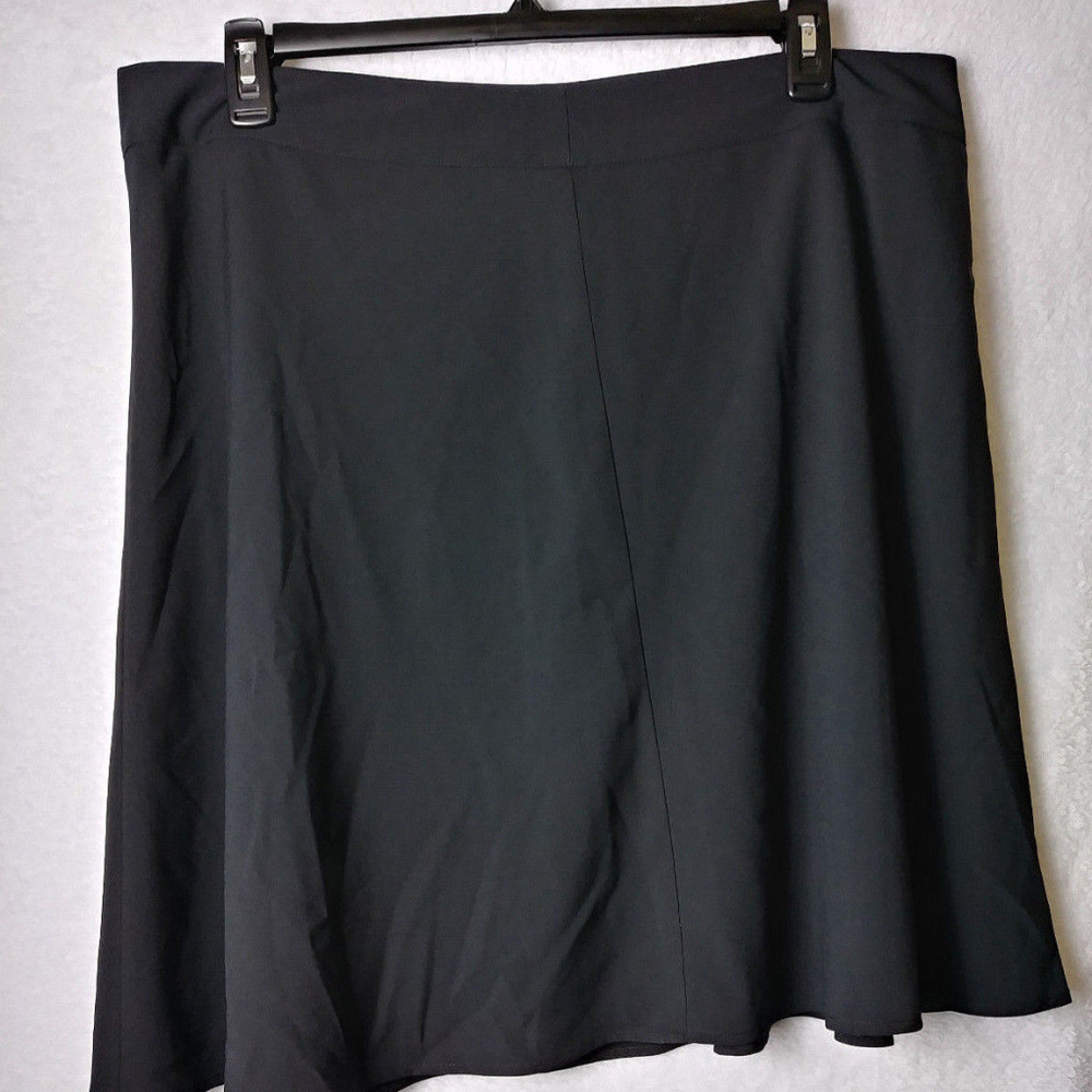 Lane Bryant Pleated Skirt Size 18 Black Career Zip